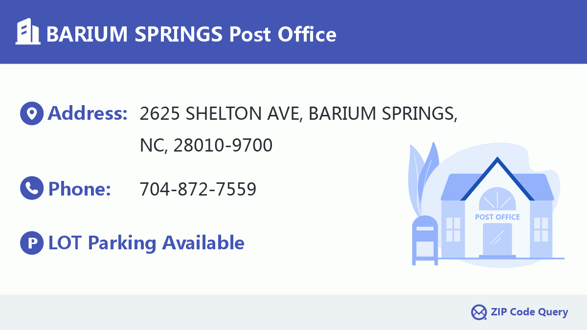 Post Office:BARIUM SPRINGS