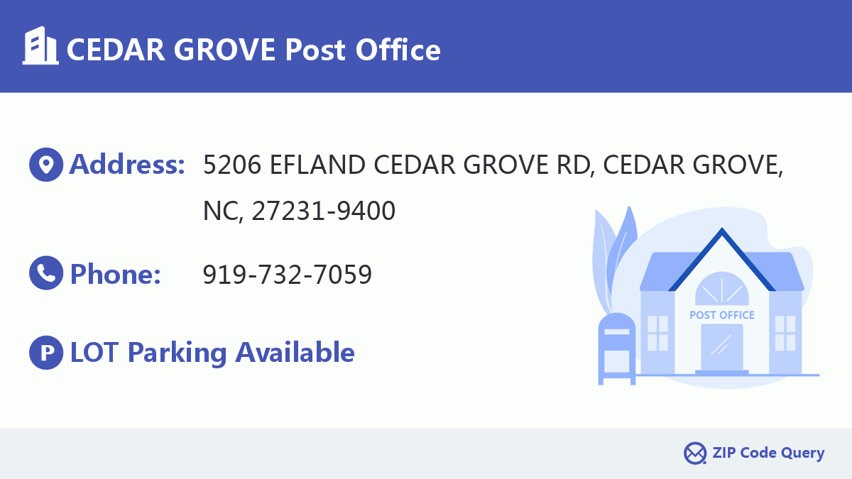 Post Office:CEDAR GROVE