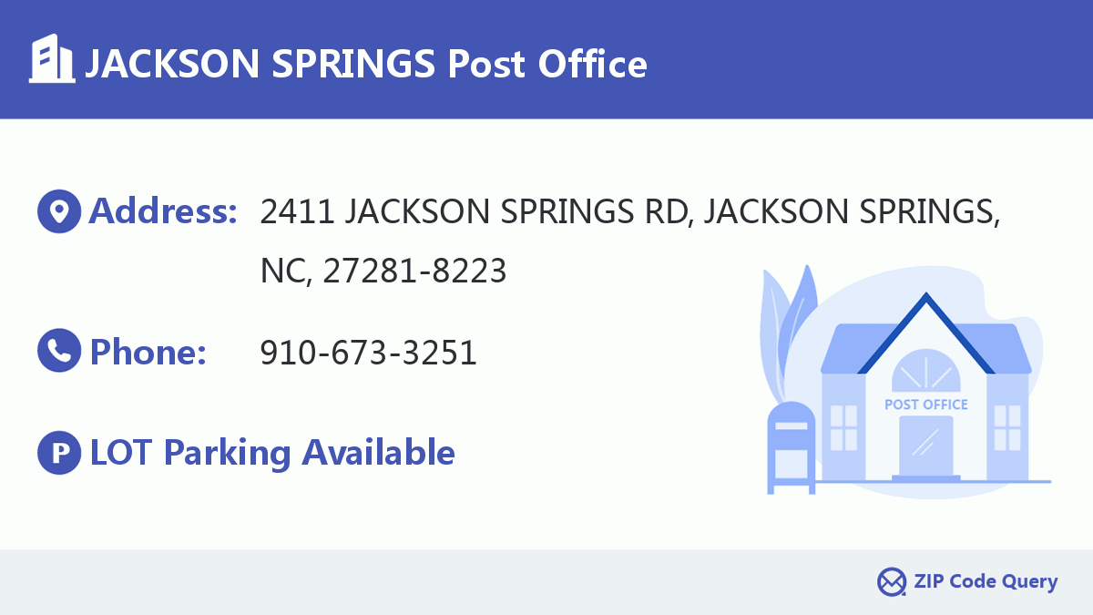 Post Office:JACKSON SPRINGS