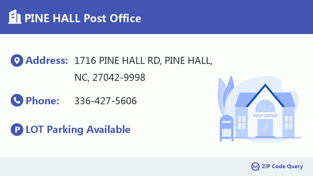 Post Office:PINE HALL