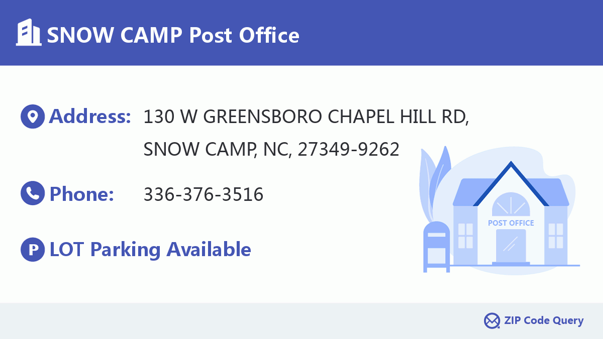Post Office:SNOW CAMP